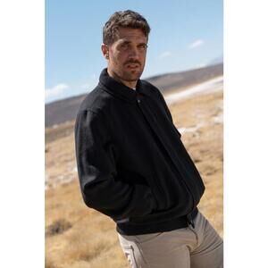 NWT $795 Kuna Royal Alpaca SOFT Black Bomber Jacket Large